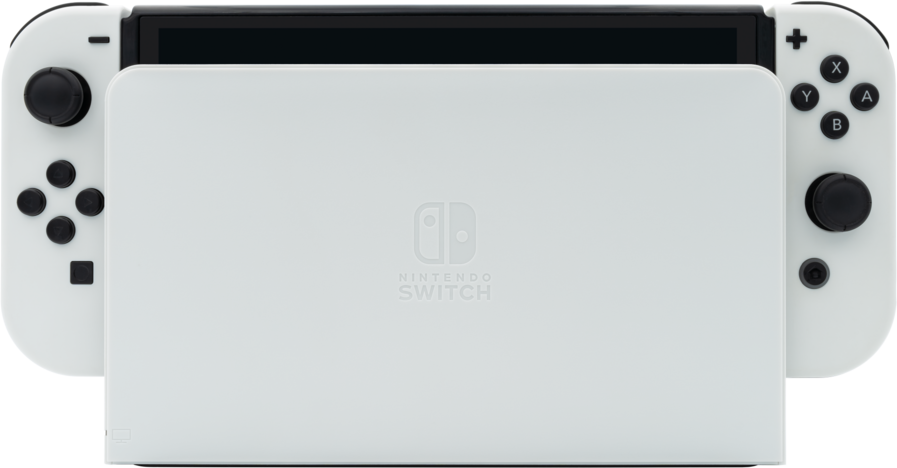 Console Nintendo Switch na dock com Joy-Cons